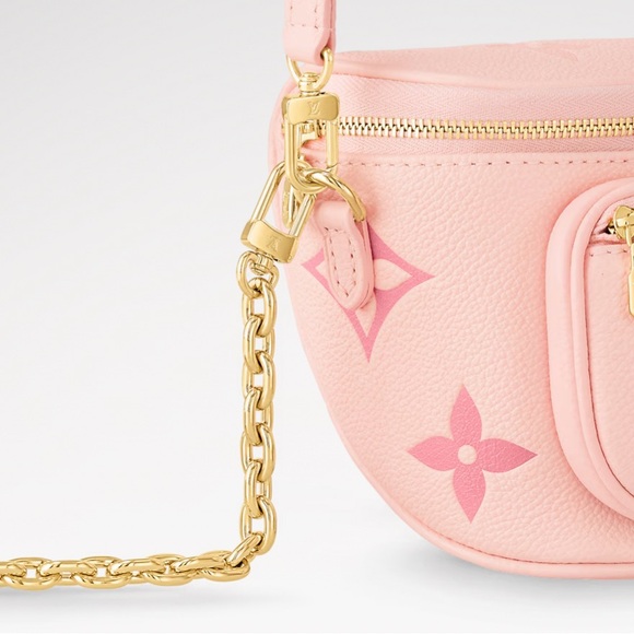 AUTH NIB Louis Vuitton Pink Mini Bumbag Empreinte Leather LG monogram LIMITED E - Picture 5 of 15